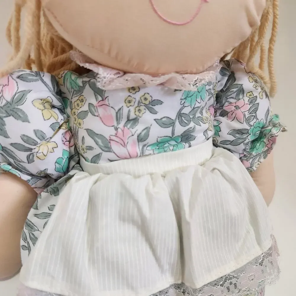 Vintage 1980s Commonwealth soft plush doll with dress 16